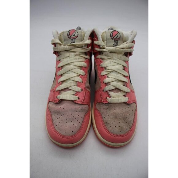 Nike Dunk High Women's Size 6 “Hoops Pack” Pink Leather Suede Shoes DX3359-600 - Picture 2 of 8
